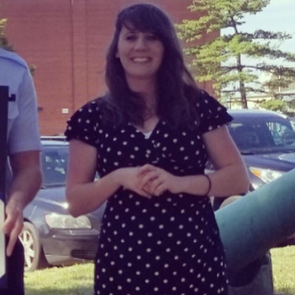 Lauren by Ralph Lauren navy polka dot dress - Picture 7 of 7